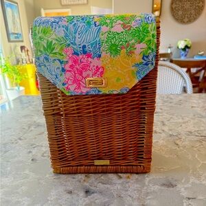 Lilly Pulitzer wine basket
